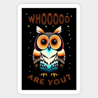 Who Are You? Owl Pun Sticker